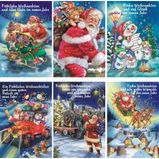 100 Weihnachtskarten mit Umschlag 22-0003, Glückwunschkarten Weihnachten