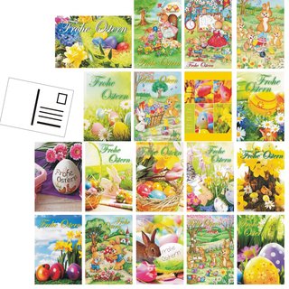 400 Osterpostkarten, Postkarten Ostern, Glückwunschkarten Ostern