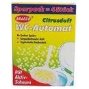 Braeco WC-Automat Citrusduft, WC-Spüler 4er Pack mit Aktivschaum