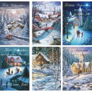 100 Weihnachtskarten mit Umschlag 22-0005,...