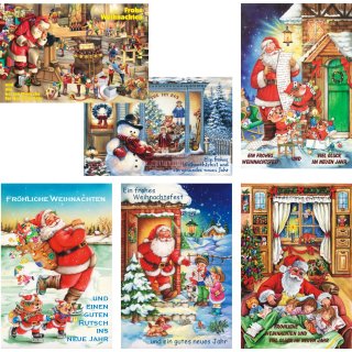 100 Weihnachtskarten mit Umschlag 22-1728, Glückwunschkarten Weihnachten