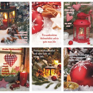 100 Weihnachtskarten mit Umschlag 22-3110, Glückwunschkarten Weihnachten