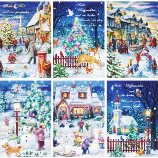 100 Weihnachtskarten mit Umschlag 22-0175, Glückwunschkarten Weihnachten