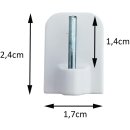 2 Gardinenstangen weiß Metall/Kunststoff 60-100cm + 4 Klebehaken, Vitragestangen
