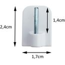 2 Gardinenstangen weiß Metall/Kunststoff 80-120cm + 4 Klebehaken, Vitragestangen
