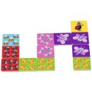 Krabbelkäfer hochwertiges Kinder-Domino mit lustigen Tiermotiven, 28 Karten