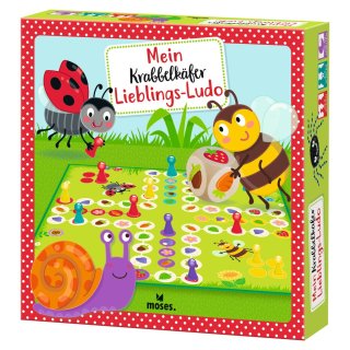Mein Krabbelkäfer Lieblings-Ludo | Erstes Würfelspiel für Kinder ab 3 Jahren Holzwürfel und großem Spielfeld…